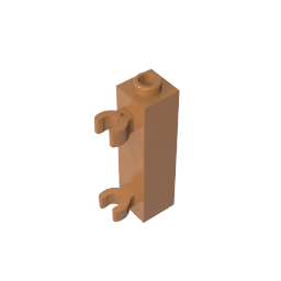 GDS-738 - Brick Special 1 x 1 x 3 with 2 Clips Vertical [Hollow Stud, Open O Clips]