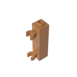 GDS-738 - Brick Special 1 x 1 x 3 with 2 Clips Vertical [Hollow Stud, Open O Clips]