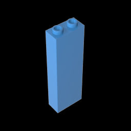 GDS-740 - Brick 1 x 2 x 5 without Side Supports