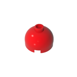 GDS-742 - Brick Round 2 x 2 Dome Top - Blocked Open Stud without Bottom Axle Holder