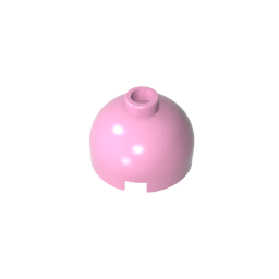 GDS-742 - Brick Round 2 x 2 Dome Top - Blocked Open Stud without Bottom Axle Holder
