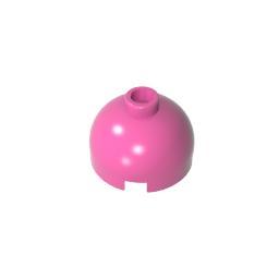GDS-742 - Brick Round 2 x 2 Dome Top - Blocked Open Stud without Bottom Axle Holder
