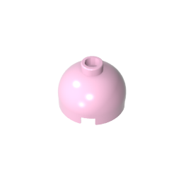 GDS-742 - Brick Round 2 x 2 Dome Top - Blocked Open Stud without Bottom Axle Holder