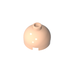 GDS-742 - Brick Round 2 x 2 Dome Top - Blocked Open Stud without Bottom Axle Holder