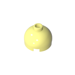 GDS-742 - Brick Round 2 x 2 Dome Top - Blocked Open Stud without Bottom Axle Holder