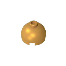 GDS-742 - Brick Round 2 x 2 Dome Top - Blocked Open Stud without Bottom Axle Holder