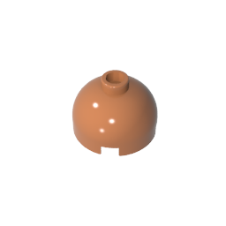 GDS-742 - Brick Round 2 x 2 Dome Top - Blocked Open Stud without Bottom Axle Holder