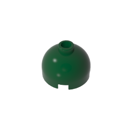 GDS-742 - Brick Round 2 x 2 Dome Top - Blocked Open Stud without Bottom Axle Holder
