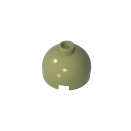 GDS-742 - Brick Round 2 x 2 Dome Top - Blocked Open Stud without Bottom Axle Holder