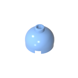 GDS-742 - Brick Round 2 x 2 Dome Top - Blocked Open Stud without Bottom Axle Holder