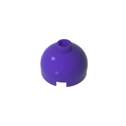 GDS-742 - Brick Round 2 x 2 Dome Top - Blocked Open Stud without Bottom Axle Holder