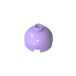 GDS-742 - Brick Round 2 x 2 Dome Top - Blocked Open Stud without Bottom Axle Holder