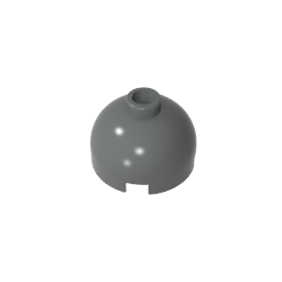 GDS-742 - Brick Round 2 x 2 Dome Top - Blocked Open Stud without Bottom Axle Holder