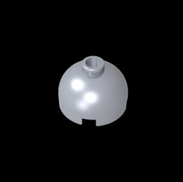 GDS-742 - Brick Round 2 x 2 Dome Top - Blocked Open Stud without Bottom Axle Holder