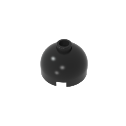 GDS-742 - Brick Round 2 x 2 Dome Top - Blocked Open Stud without Bottom Axle Holder