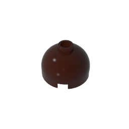 GDS-742 - Brick Round 2 x 2 Dome Top - Blocked Open Stud without Bottom Axle Holder