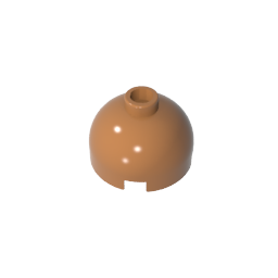 GDS-742 - Brick Round 2 x 2 Dome Top - Blocked Open Stud without Bottom Axle Holder