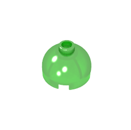 GDS-742 - Brick Round 2 x 2 Dome Top - Blocked Open Stud without Bottom Axle Holder