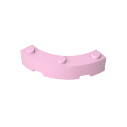GDS-743 - Brick Round Corner 4 x 4 Macaroni Wide with 3 Studs