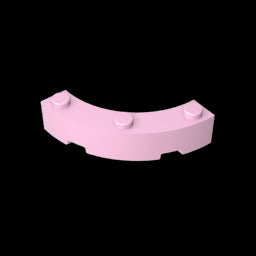 GDS-743 - Brick Round Corner 4 x 4 Macaroni Wide with 3 Studs