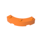 GDS-743 - Brick Round Corner 4 x 4 Macaroni Wide with 3 Studs