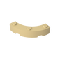GDS-743 - Brick Round Corner 4 x 4 Macaroni Wide with 3 Studs