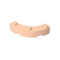 GDS-743 - Brick Round Corner 4 x 4 Macaroni Wide with 3 Studs