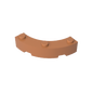 GDS-743 - Brick Round Corner 4 x 4 Macaroni Wide with 3 Studs