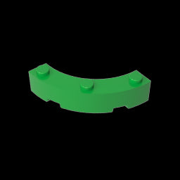 GDS-743 - Brick Round Corner 4 x 4 Macaroni Wide with 3 Studs