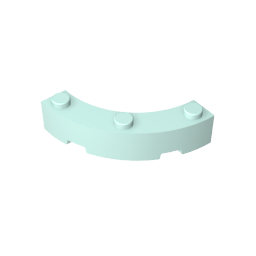 GDS-743 - Brick Round Corner 4 x 4 Macaroni Wide with 3 Studs