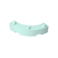 GDS-743 - Brick Round Corner 4 x 4 Macaroni Wide with 3 Studs