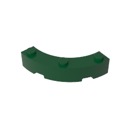 GDS-743 - Brick Round Corner 4 x 4 Macaroni Wide with 3 Studs