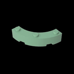 GDS-743 - Brick Round Corner 4 x 4 Macaroni Wide with 3 Studs
