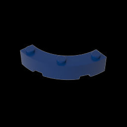 GDS-743 - Brick Round Corner 4 x 4 Macaroni Wide with 3 Studs
