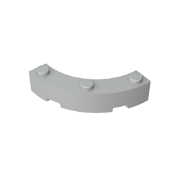 GDS-743 - Brick Round Corner 4 x 4 Macaroni Wide with 3 Studs