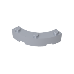 GDS-743 - Brick Round Corner 4 x 4 Macaroni Wide with 3 Studs