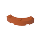 GDS-743 - Brick Round Corner 4 x 4 Macaroni Wide with 3 Studs