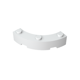 GDS-743 - Brick Round Corner 4 x 4 Macaroni Wide with 3 Studs
