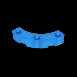 GDS-743 - Brick Round Corner 4 x 4 Macaroni Wide with 3 Studs