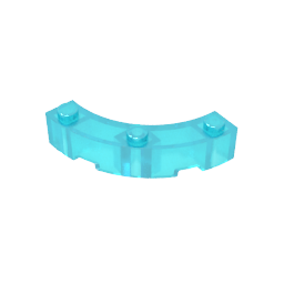 GDS-743 - Brick Round Corner 4 x 4 Macaroni Wide with 3 Studs
