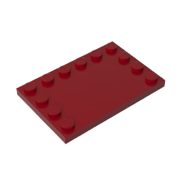 GDS-757 - Plate Special 4 x 6 with Studs on 3 Edges