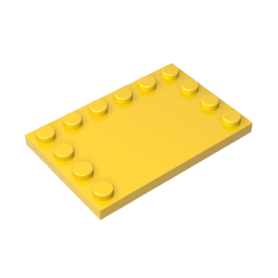 GDS-757 - Plate Special 4 x 6 with Studs on 3 Edges