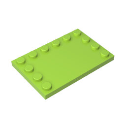 GDS-757 - Plate Special 4 x 6 with Studs on 3 Edges