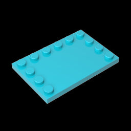 GDS-757 - Plate Special 4 x 6 with Studs on 3 Edges