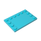 GDS-757 - Plate Special 4 x 6 with Studs on 3 Edges