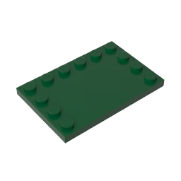 GDS-757 - Plate Special 4 x 6 with Studs on 3 Edges