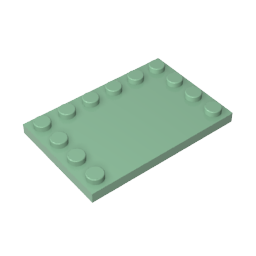 GDS-757 - Plate Special 4 x 6 with Studs on 3 Edges