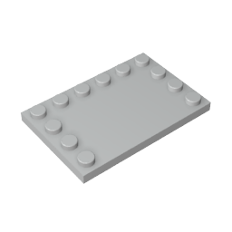GDS-757 - Plate Special 4 x 6 with Studs on 3 Edges
