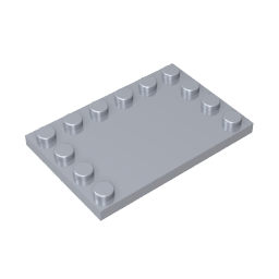 GDS-757 - Plate Special 4 x 6 with Studs on 3 Edges
