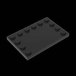 GDS-757 - Plate Special 4 x 6 with Studs on 3 Edges